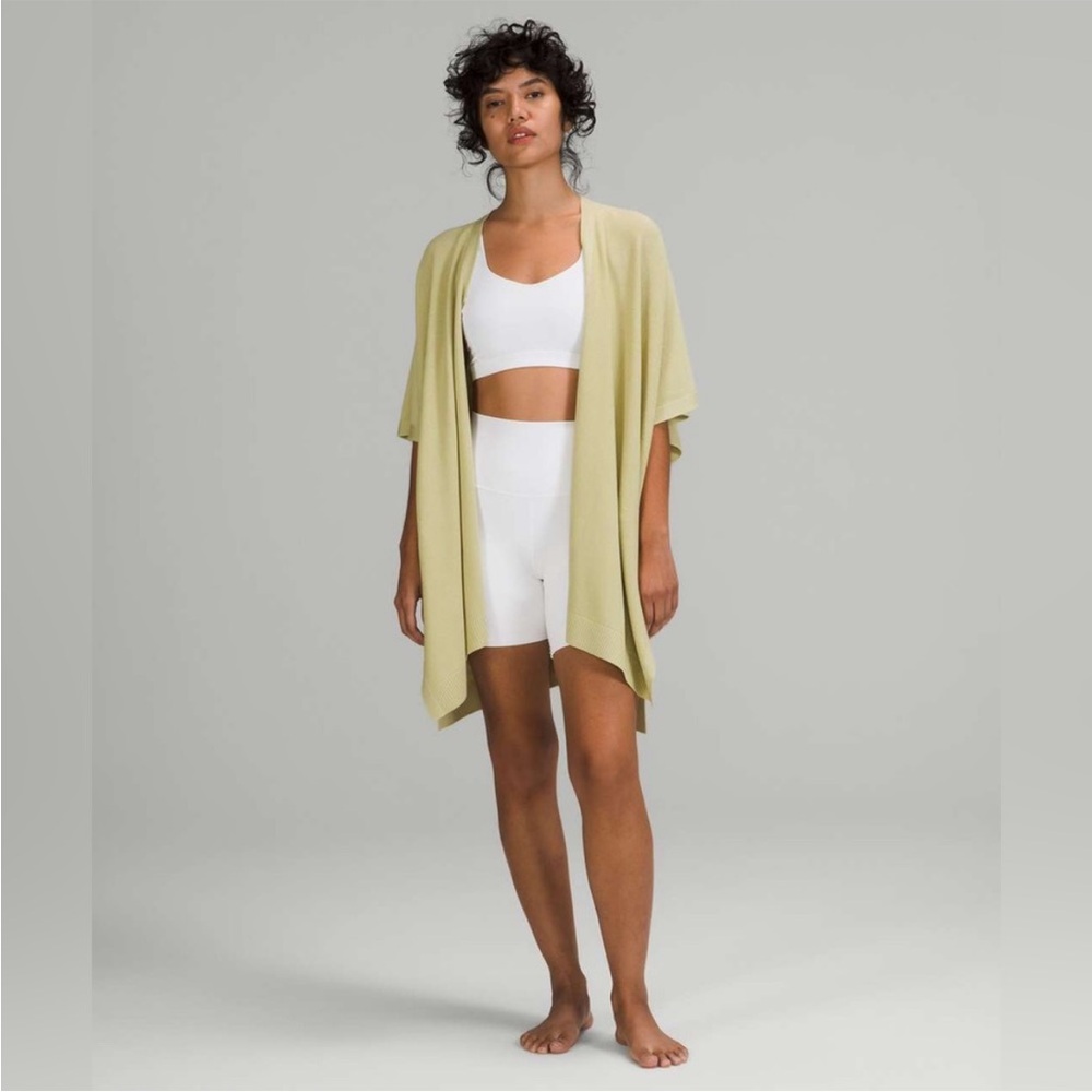 Lululemon Merino Wool Short Sleeve Wrap, Dew Green, OS